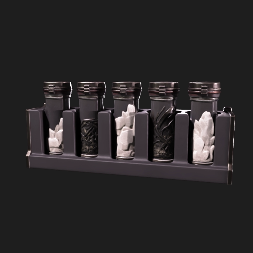 Specimen Vials, specimen model from the survey.